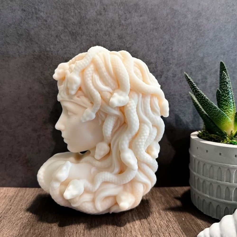 Large Medusa Candle, Handmade Soy Wax Candle, Gigantic Candle,1 lb and 3 lb